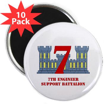 7ESB - M01 - 01 - 7th Engineer Support Battalion with Text - 2.25" Magnet (10 pack)