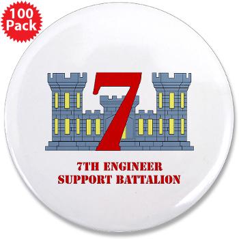 7ESB - M01 - 01 - 7th Engineer Support Battalion with Text - 3.5" Button (100 pack)