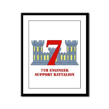 7ESB - M01 - 02 - 7th Engineer Support Battalion with Text - Framed Panel Print