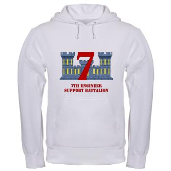 7ESB - A01 - 03 - 7th Engineer Support Battalion with Text - Hooded Sweatshirt