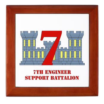 7ESB - M01 - 03 - 7th Engineer Support Battalion with Text - Keepsake Box