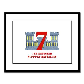 7ESB - M01 - 02 - 7th Engineer Support Battalion with Text - Large Framed Print