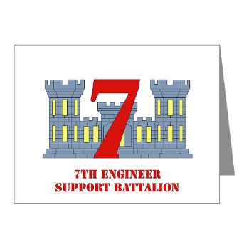 7ESB - M01 - 02 - 7th Engineer Support Battalion with Text - Note Cards (Pk of 20) - Click Image to Close