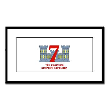7ESB - M01 - 02 - 7th Engineer Support Battalion with Text - Small Framed Print