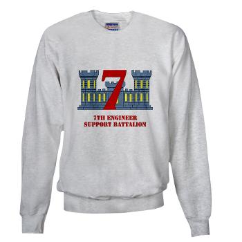 7ESB - A01 - 03 - 7th Engineer Support Battalion with Text - Sweatshirt