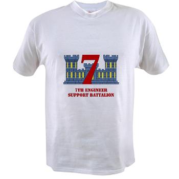 7ESB - A01 - 04 - 7th Engineer Support Battalion with Text - Value T-Shirt - Click Image to Close