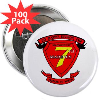 7MR - M01 - 01 - 7th Marine Regiment 2.25" Button (100 pack)