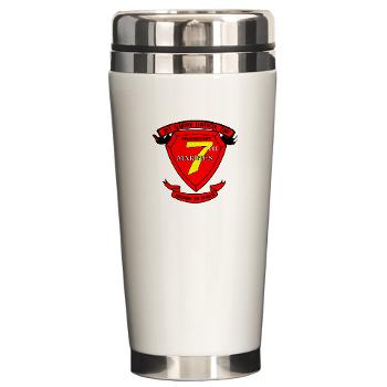7MR - M01 - 03 - 7th Marine Regiment Ceramic Travel Mug