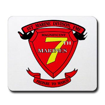 7MR - M01 - 03 - 7th Marine Regiment Mousepad - Click Image to Close