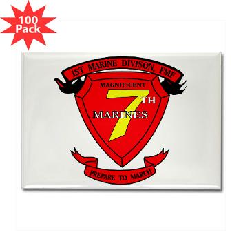7MR - M01 - 01 - 7th Marine Regiment Rectangle Magnet (100 pack)