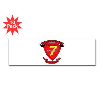 7MR - M01 - 01 - 7th Marine Regiment Sticker (Bumper 10 pk) - Click Image to Close