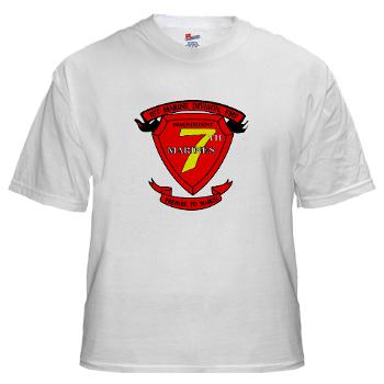 7MR - A01 - 04 - 7th Marine Regiment White T-Shirt