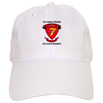 7MR - A01 - 01 - 7th Marine Regiment with Text Cap - Click Image to Close
