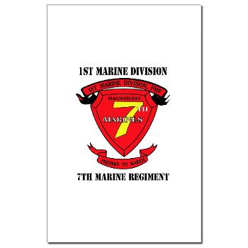 7MR - M01 - 02 - 7th Marine Regiment with Text Mini Poster Print - Click Image to Close