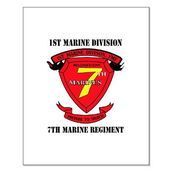 7MR - M01 - 02 - 7th Marine Regiment with Text Small Poster - Click Image to Close
