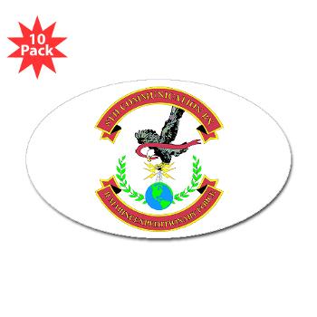 8CB - A01 - 01 - USMC - 8th Communication Battalion - Sticker (Oval 10 pk)