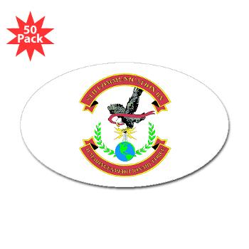 8CB - A01 - 01 - USMC - 8th Communication Battalion - Sticker (Oval 50 pk)
