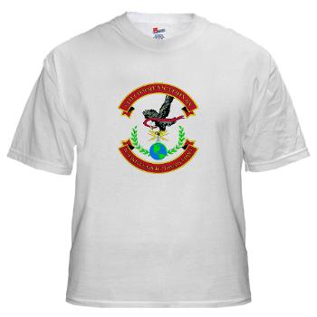 8CB - A01 - 01 - USMC - 8th Communication Battalion - White T-Shirt - Click Image to Close