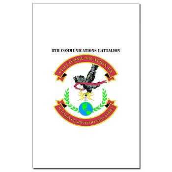 8CB - A01 - 01 - USMC - 8th Communication Battalion with Text - Mini Poster Print