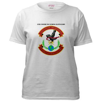 8CB - A01 - 01 - USMC - 8th Communication Battalion with Text - Women's T-Shirt