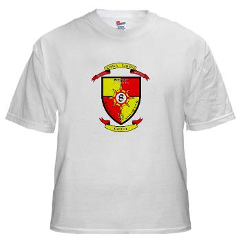 8CLB - A01 - 04 - 8th Combat Logistics Battalion - White T-Shirt