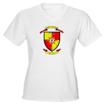 8CLB - A01 - 04 - 8th Combat Logistics Battalion - Women's V -Neck T-Shirt