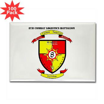 8CLB - M01 - 01 - 8th Combat Logistics Battalion with Text - Rectangle Magnet (100 pack) - Click Image to Close