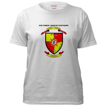 8CLB - A01 - 04 - 8th Combat Logistics Battalion with Text - Women's T-Shirt