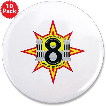 8ESB2MLG - M01 - 01 - 8th Engineer Support Battalion - 2nd Marine Log Group - 3.5" Button (10 pack) - Click Image to Close