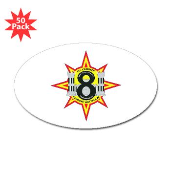 8ESB2MLG - M01 - 01 - 8th Engineer Support Battalion - 2nd Marine Log Group - Sticker (Oval 50 pk) - Click Image to Close