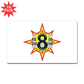 8ESB2MLG - M01 - 01 - 8th Engineer Support Battalion - 2nd Marine Log Group - Sticker (Rectangle 10 pk)
