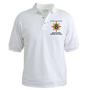 8ESB2MLG - A01 - 04 - 8th Engineer Support Battalion - 2nd Marine Log Group with text - Golf Shirt