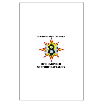 8ESB2MLG - M01 - 02 - 8th Engineer Support Battalion - 2nd Marine Log Group with text - Large Poster
