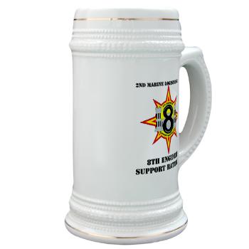 8ESB2MLG - M01 - 03 - 8th Engineer Support Battalion - 2nd Marine Log Group with text - Stein - Click Image to Close