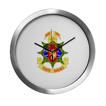 8MR - M01 - 03 - 8th Marine Regiment - Modern Wall Clock - Click Image to Close