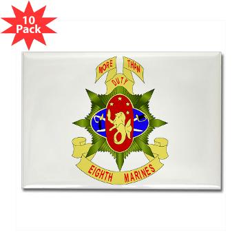 8MR - M01 - 01 - 8th Marine Regiment - Rectangle Magnet (10 pack) - Click Image to Close