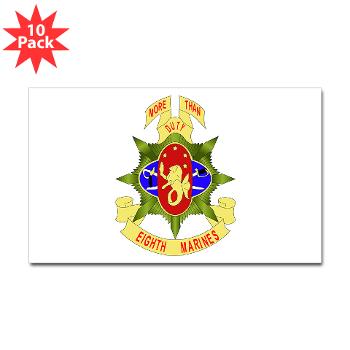 8MR - M01 - 01 - 8th Marine Regiment - Sticker (Rectangle 10 pk) - Click Image to Close