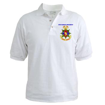 8MR - A01 - 04 - 8th Marine Regiment with Text - Golf Shirt