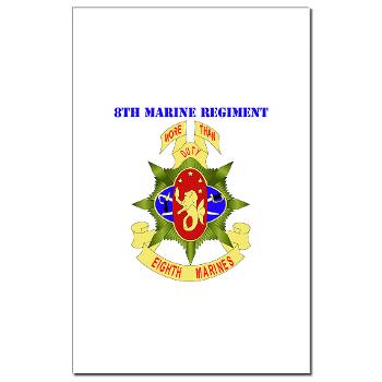 8MR - M01 - 02 - 8th Marine Regiment with Text - Mini Poster Print