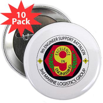 9ESB - M01 - 01 - 9th Engineer Support Battalion 2.25" Button (10 pack)