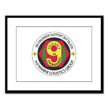 9ESB - M01 - 02 - 9th Engineer Support Battalion Large Framed Print