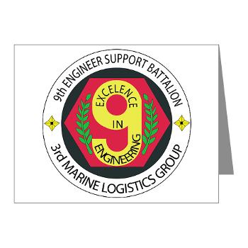 9ESB - M01 - 02 - 9th Engineer Support Battalion Note Cards (Pk of 20)