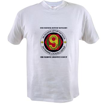 9ESB - A01 - 04 - 9th Engineer Support Battalion with Text Value T-Shirt - Click Image to Close