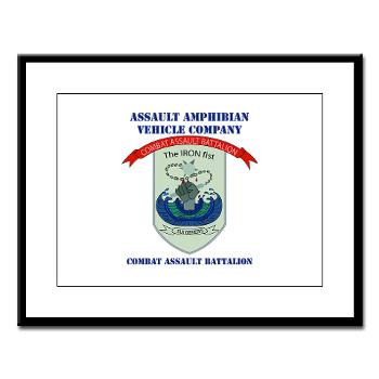 AAVC - M01 - 02 - Assault Amphibian Vehicle Company with Text Large Framed Print