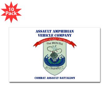 AAVC - M01 - 01 - Assault Amphibian Vehicle Company with Text Sticker (Rectangle 10 pk)