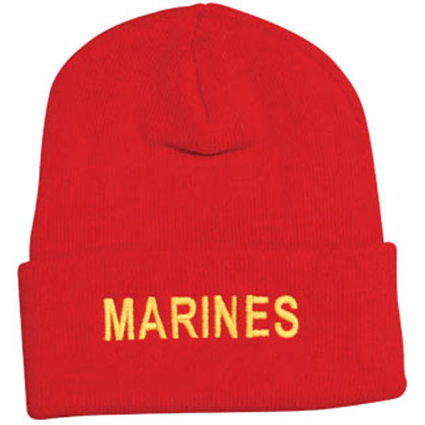 Marine MARINES Letters Direct Embroidered Red Watch Cap  Quantity 5