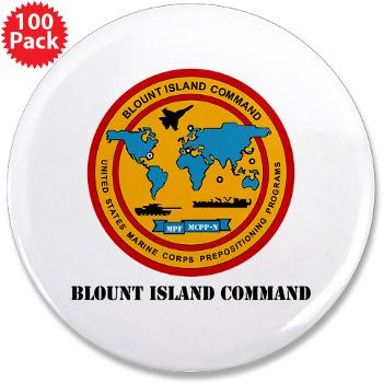 BIC - M01 - 01 - Blount Island Command with Text - 3.5" Button (100 pack) - Click Image to Close