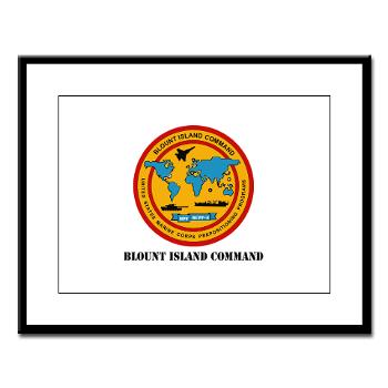 BIC - M01 - 02 - Blount Island Command with Text - Large Framed Print