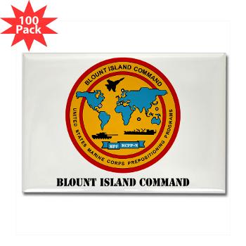 BIC - M01 - 01 - Blount Island Command with Text - Rectangle Magnet (100 pack)