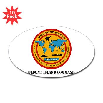 BIC - M01 - 01 - Blount Island Command with Text - Sticker (Oval 10 pk) - Click Image to Close